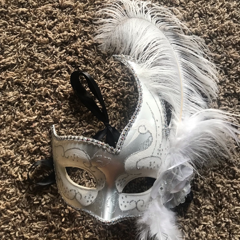 Silver Mardi Gras Mask